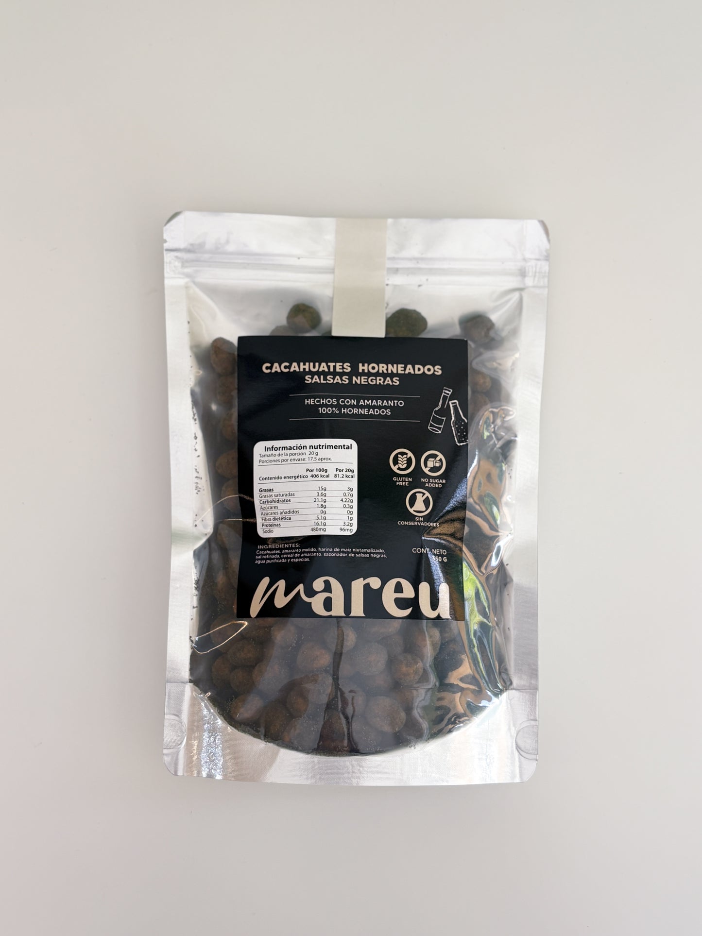 Cacahuates horneados salsas negras