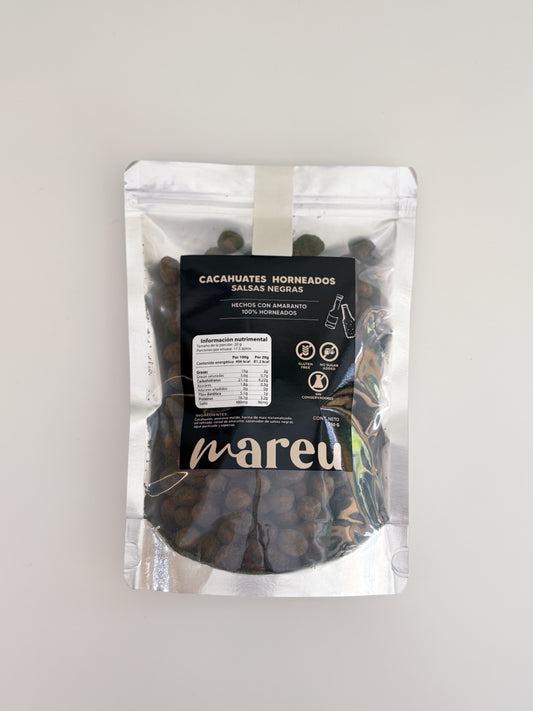 Cacahuates horneados salsas negras